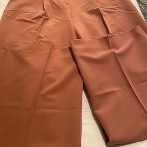Loft Outlet salmon color lightweight wide leg casual trousers